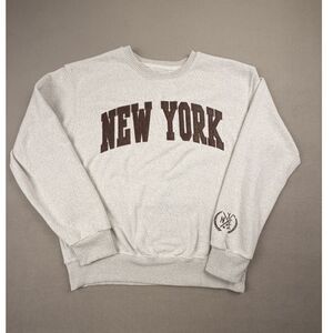 New York Popular 'NEW YORK' Chest Logo Crewneck Sweatshirt Unisex